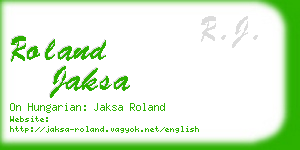 roland jaksa business card